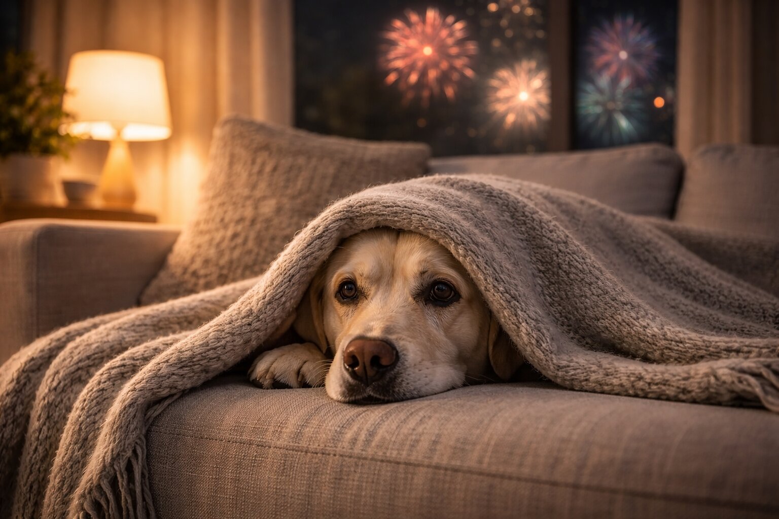 Préparer son chien au Nouvel An : pétards et feux d'artifice
