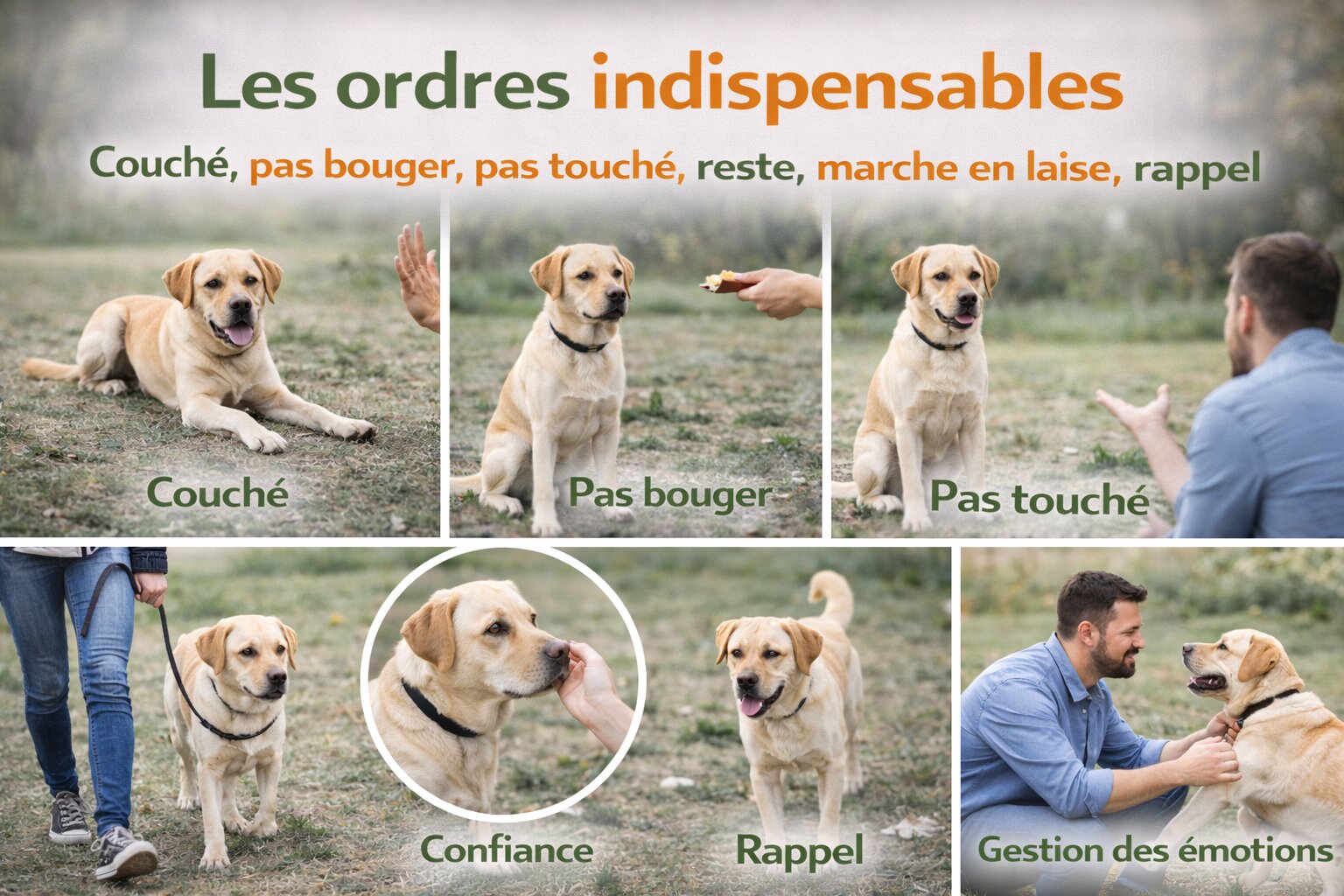Les ordres indispensables pour éduquer son chien